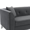 Armen Living Everest 90" Gray Fabric Upholstered Sofa with Brushed Stainless Steel Legs LCEV3GREY - alternate 8
